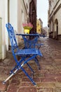 Street cafe in the streets of Old Tallinn, Estonia Royalty Free Stock Photo