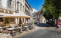 Street cafes in Beaune, Burgundy, France Royalty Free Stock Photo