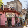 Street of Caminito in District Boca of Buenos Aires