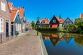 Street and Canal in Volendam Netherlands