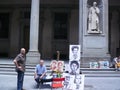 Street caricature painter in Florence