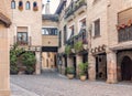 Street in the castle in Alquezar Spain Royalty Free Stock Photo