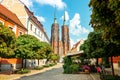 Street and Cathedral Royalty Free Stock Photo