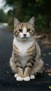 Street cats charm shines in beautiful outdoor portrait capture