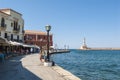 Street in Chania harbour