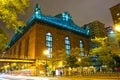 Street of Chicago at night Royalty Free Stock Photo