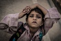 A street child in India.