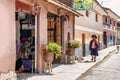 Street of Chinchero, a small town of Urubamba Province in Peru Royalty Free Stock Photo