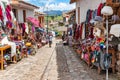 Street of Chinchero, a small town of Urubamba Province in Peru Royalty Free Stock Photo