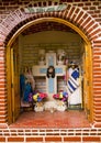 Street Christian Shrine Janitzio Island Mexico Royalty Free Stock Photo