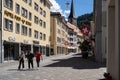 Street in the city of Chur, Switzerland