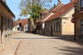 Street in the city of Kuldiga in Latvia