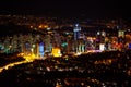 Street city lights and panoramic view Istanbul Turkey Royalty Free Stock Photo