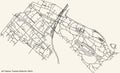Street city roads map plan of the Alt-Treptow locality of the Treptow-KÃÂ¶penick borough