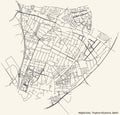 Street city roads map plan of the Altglienicke locality of the Treptow-KÃÂ¶penick borough