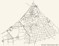 Street city roads map plan of the Bohnsdorf locality of the Treptow-KÃÂ¶penick borough