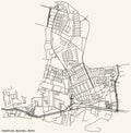 Street city roads map plan of the Haselhorst locality of the Spandau borough Royalty Free Stock Photo