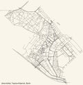 Street city roads map plan of the Johannisthal locality of the Treptow-KÃÂ¶penick borough