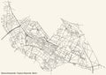 Street city roads map plan of the OberschÃÂ¶neweide locality of the Treptow-KÃÂ¶penick borough