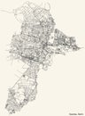 Street city roads map plan of the Spandau borough bezirk of Berlin, Germany Royalty Free Stock Photo