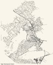 Street city roads map plan of the Tegel locality of the Reinickendorf borough