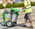 Street cleaner man at work Royalty Free Stock Photo