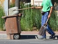 Street cleaner at work Royalty Free Stock Photo