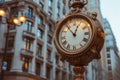 Street clock in the city center