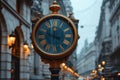 Street clock in the city center