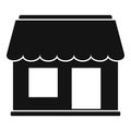 Street coffee shop icon, simple style