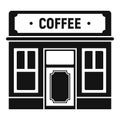 Street coffee shop icon, simple style Royalty Free Stock Photo