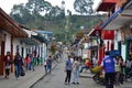Street of the colonial town of Salento, Colombia