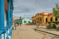 Street with colorful houses in Baracoa