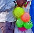 Street colorful Jelly Ball Seller at Kovalam Beach