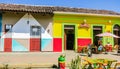 View of Street with colourful houses, Granada, founded in 1524, Nicaragua, Central America