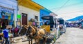 Street with colourful houses, Granada, founded in 1524, Nicaragua, Central America Royalty Free Stock Photo