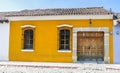 View of Street with colourful houses. The historic city Antigua is UNESCO World Heritage Site since 1979. Antigua, Guatemala