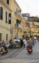 Street in Corfu city. Greece