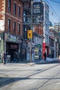 Street Corner In Downtown Toronto, Ontario, Canada Royalty Free Stock Photo