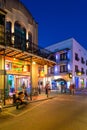 Street Corner in French Quarter in New Orleans at night Royalty Free Stock Photo