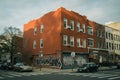 Street corner with graffiti, Greenpoint, Brooklyn, New York