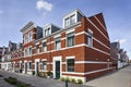 Street corner with new built classic style houses