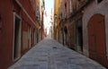 Street of Corsican city Bastia, Corsica island, France.