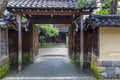 A street and courtyard in the old samurai quarter in Kanazawa, J Royalty Free Stock Photo