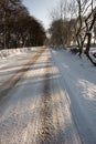 Street Covered in Snow