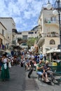 Street Crowded With Summer Visitors on Capri
