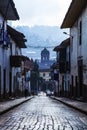 Street of Cusco, Peru at dawn