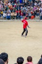 A street dancer performing in front of a large crowd suwon south korea