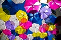 Street decorated with colored umbrellas, Agueda, Portugal