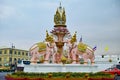 Street decoration in Bangkok with three Erawan three Headed